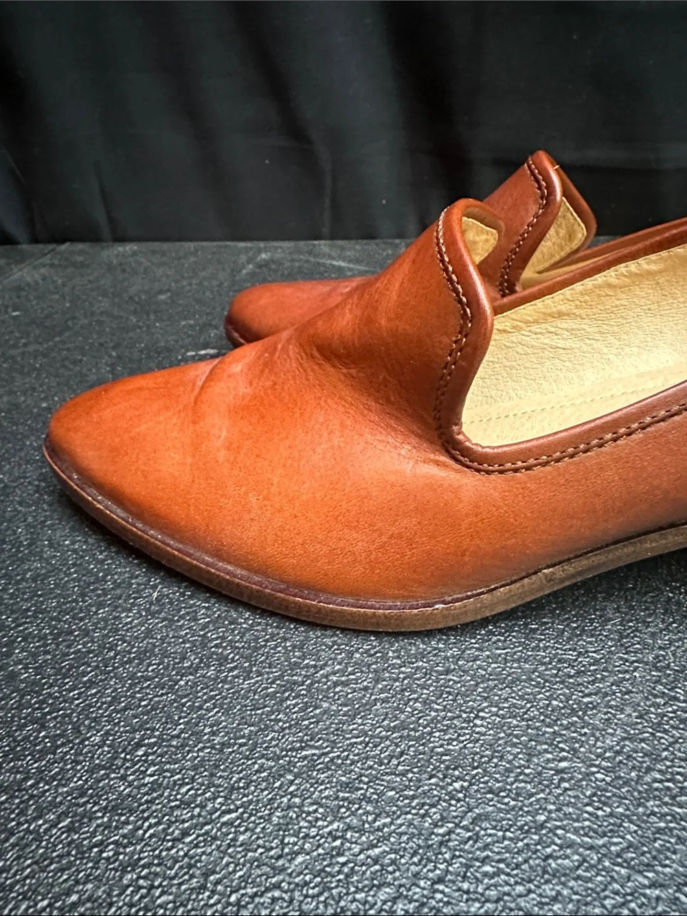 Frye Woman’s Brown Leather Slip-On Loafers 10